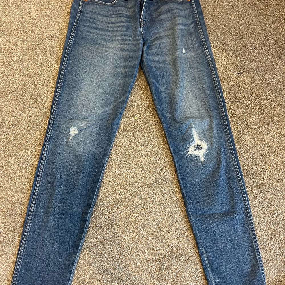 Madewell Women's Skinny Jeans - Distressed Blue